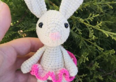 Mini amigurumi minták Lilleliistől – horgolt balerina nyuszi amigurumi minta alapján